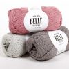 drops-belle-strikkegarn en blanding av bommull viscose og lin