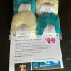 Langyarns Merino 150 - Superenkel ullbukse som strikkepakke. Her i fargene lavendel og natur og lysegul.