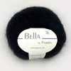 Bella fra Permin. Et lekkert mohairgarn som består av 75 % kid mohair, 20 % ull og 5% polyamid. Strikkefasthet: 14 m x 22 p på pinne 6. Leveres i 50 grams nøster som utgjør 145 meter. Her i fargen 210 svart.