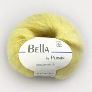 Permin Bella Kidmohair. Her i fargen 883255 Lysegul