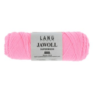 Langyarns Jawoll strømpegarn er klassifisert i verdensklasse for sine høye kvalitet. Det er utrolig slitesterkt fordi du kan strikke inn forsterkningstråden som følger med. Det gir myk og behagelige både strikket og heklet plagg. Her i fargen 385 neon pink.