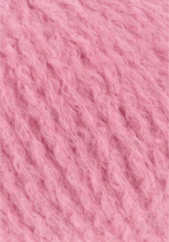 Cashmere Light fra Langyarns. Inneholder 88% Kashmir og 12% Polyamid. Strikkefasthet 20 masker x 31 omganger = 10 x 10 cm. Anbefalt pinne 5,5 og 6 mm. Her i fargen 19. Bildet viser garnets struktur.