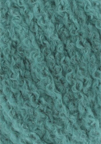 Cashmere Light fra Langyarns. Inneholder 88% Kashmir og 12% Polyamid. Strikkefasthet 20 masker x 31 omganger = 10 x 10 cm. Anbefalt pinne 5,5 og 6 mm. Her i fargen 74. Bildet viser garnets struktur.