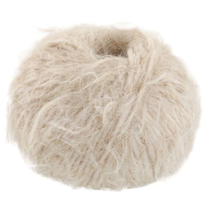 Fargeprøve av Lana Grossa Basta, farge 02 Lys beige.