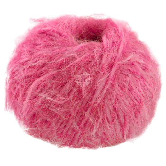 Fargeprøve av Lana Grossa Basta, farge 08 gotterirosa.