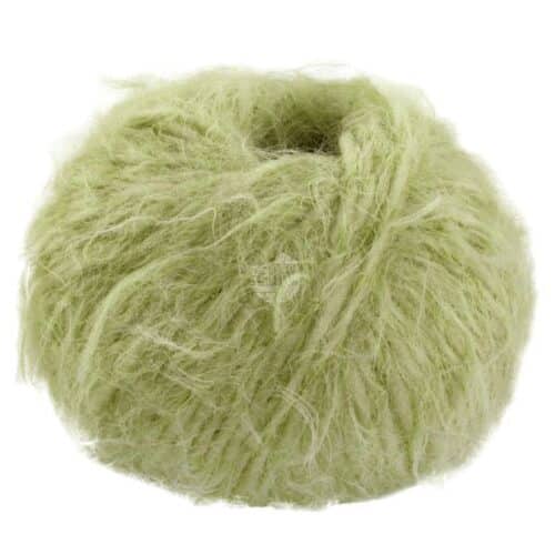 Fargeprøve av Lana Grossa Basta, farge 15 Limegrønn.