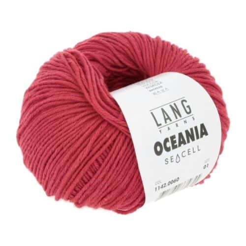 Oceania fra Langyarns er et garn laget av alger fra havet. Er fantastisk flott for huden da det absorberer fuktighet fra huden. Her i fargen 60.