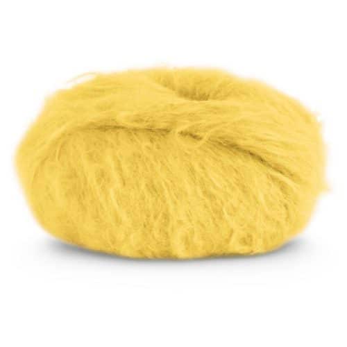 Fnugg in Florence – Chunky luksus i børstet alpakka. Her i fargen 943 yellow.