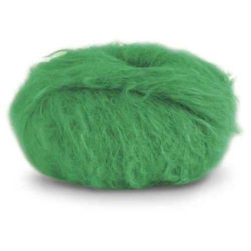 Fnugg in Florence – Chunky luksus i børstet alpakka. Her i fargen 964 bright green.