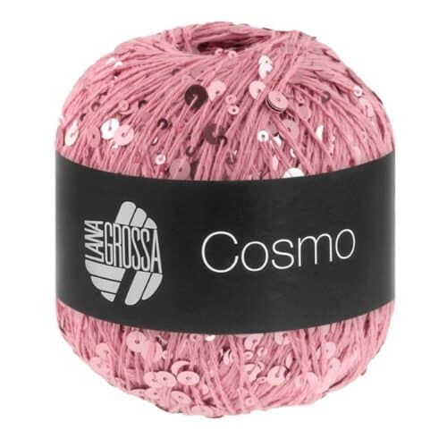 Fargeprøve av Lana Grossa Cosmo, farge 14 Gammelrosa.