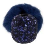 Produktbilde Holiday sweater. Fargekombinasjon Bella by Permin, farge 289 navy blue og Cosmo Lana grossa farge 19 midnattsblå.