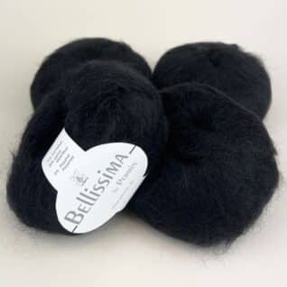 Bellissima by Permin mohairgarn med diskret glitter – farge 10 svart