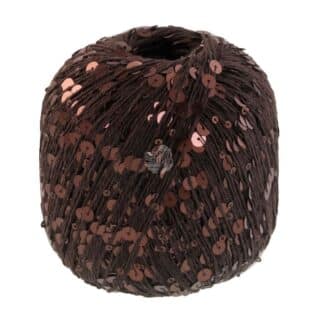 Lana Grossa Cosmo farge 06 mokka – effektgarn i bomull med paljetter