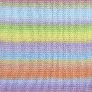 Fargeprøve av Lang Yarns Cloud farge 22 ferdig strikket variant.