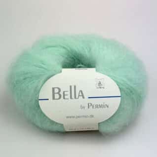 Fargeprøve av Permin Bella, farge 883205 Myntesorbet.