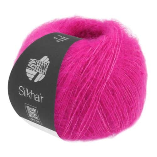 Lana Grossa Silkhair garnnøste i fargen orkide 194, luksuriøst mohair- og silkegarn.