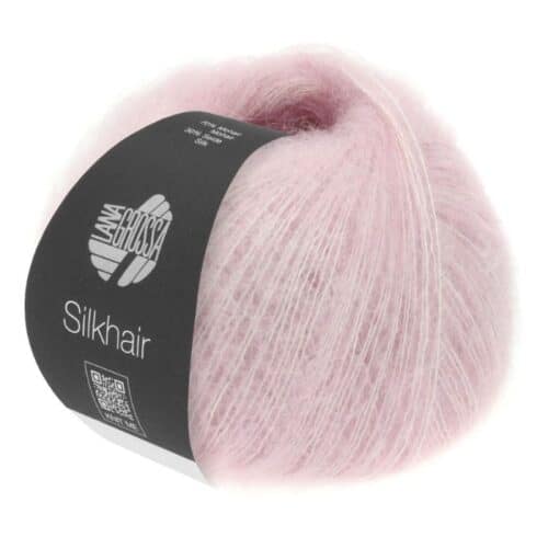 Lana Grossa Silkhair garnnøste i fargen pastellilla 150, luksuriøst mohair- og silkegarn.