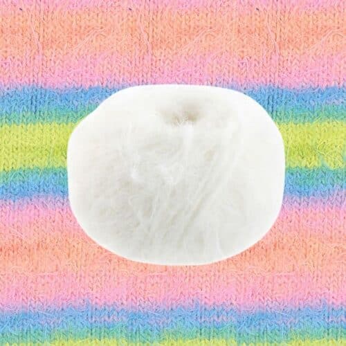 Baby Fuzzy Mista Sweater i pastell-Basta Mista fra Lana Grossa.