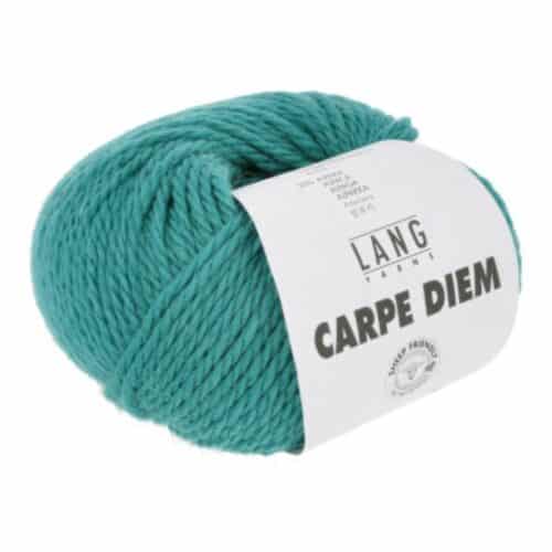 Fargeprøve av Lang Yarns Carpe Diem, farge 073 jadegrønn.