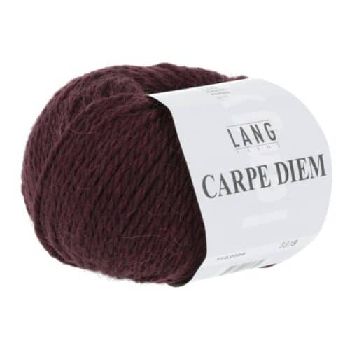 Fargeprøve av Lang Yarns Carpe Diem, farge 164 Bordeaux.