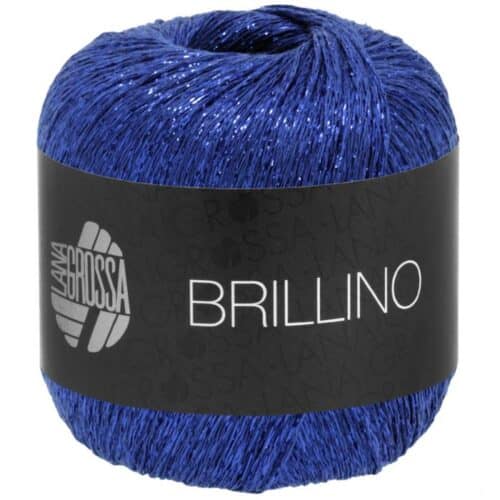 Fargeprøve av Brillino, Lana Grossa. Farge 34 blå.