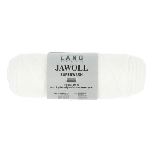 Fargeprøve av LangYarns Jawoll, farge 01.